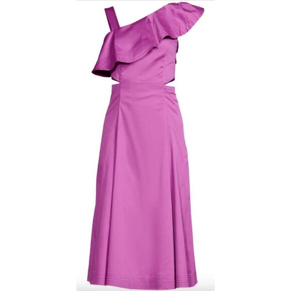 Veronica Beard Beilla Ruffle A Line Dress Vivid Orchid size 6 - Picture 1 of 9
